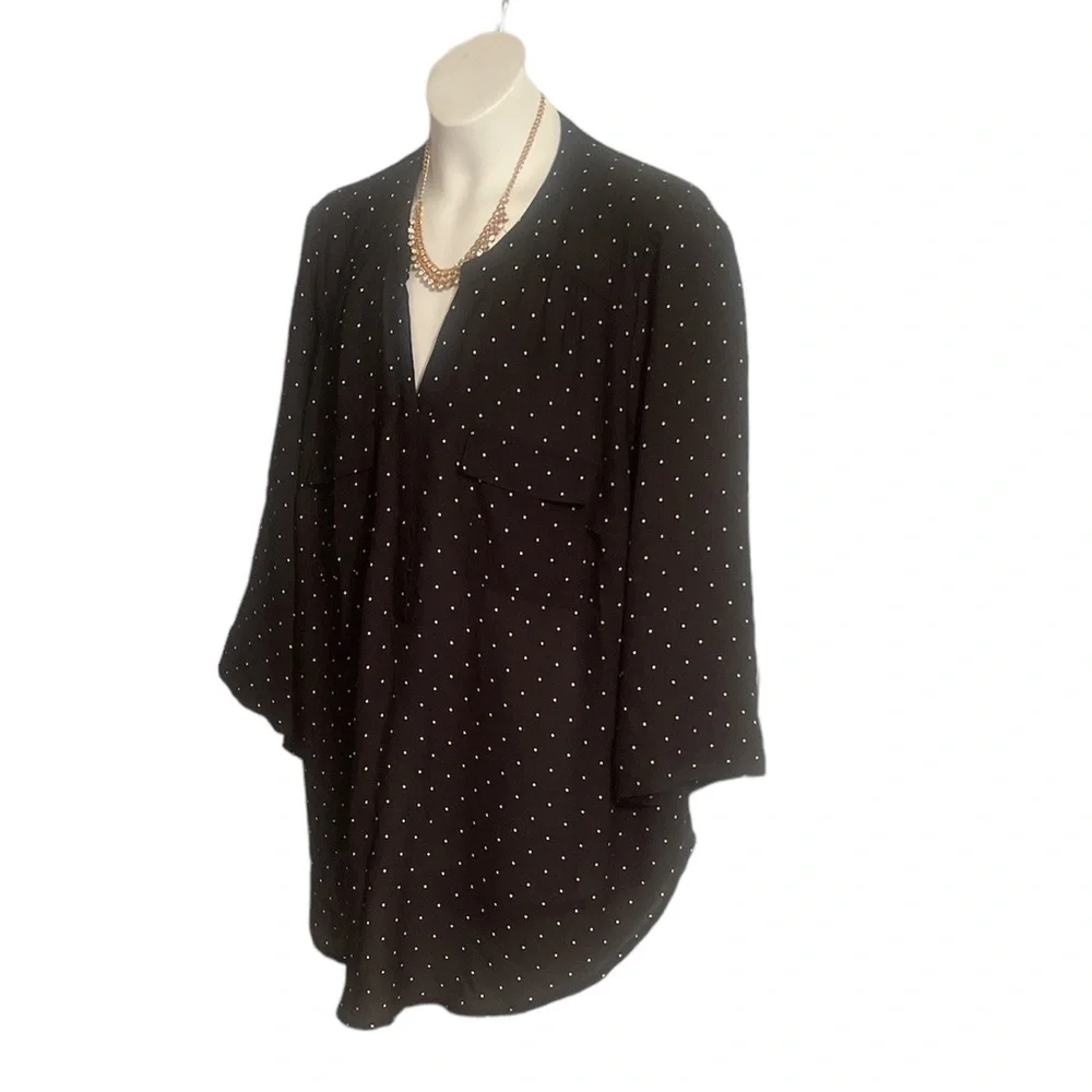 Harper Georgette Pullover 3/4 Sleeve Blouse - Picture 5 of 10